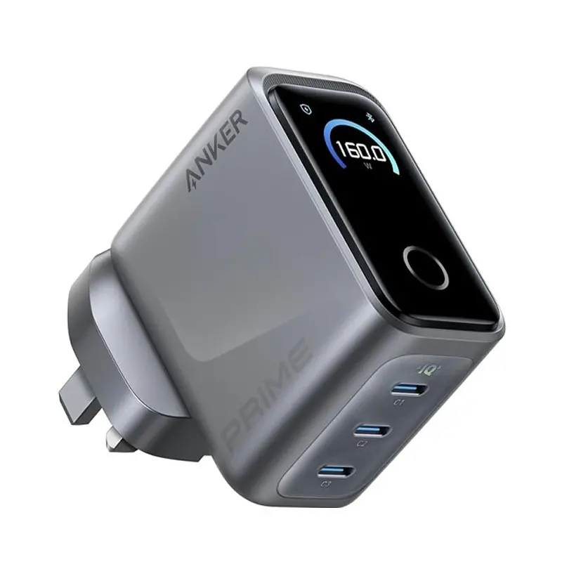 شارژر دیواری انکر مدل A2687 توان ۱۶۰ وات با ۳ پورت USB-C (3پین)