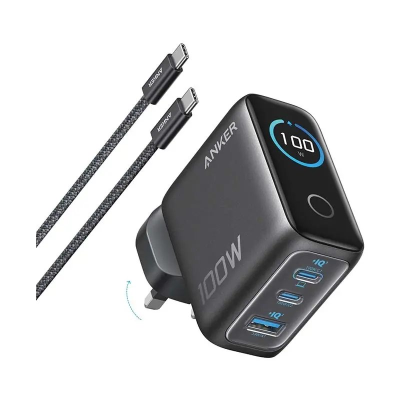 شارژر 100 وات انکر Anker Charger 3 Port 100W مدل B121BKZ1